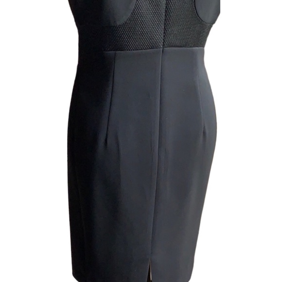 Lafayette 148 New York Faux Leather Inserts Sheath Dress - Picture 10 of 13